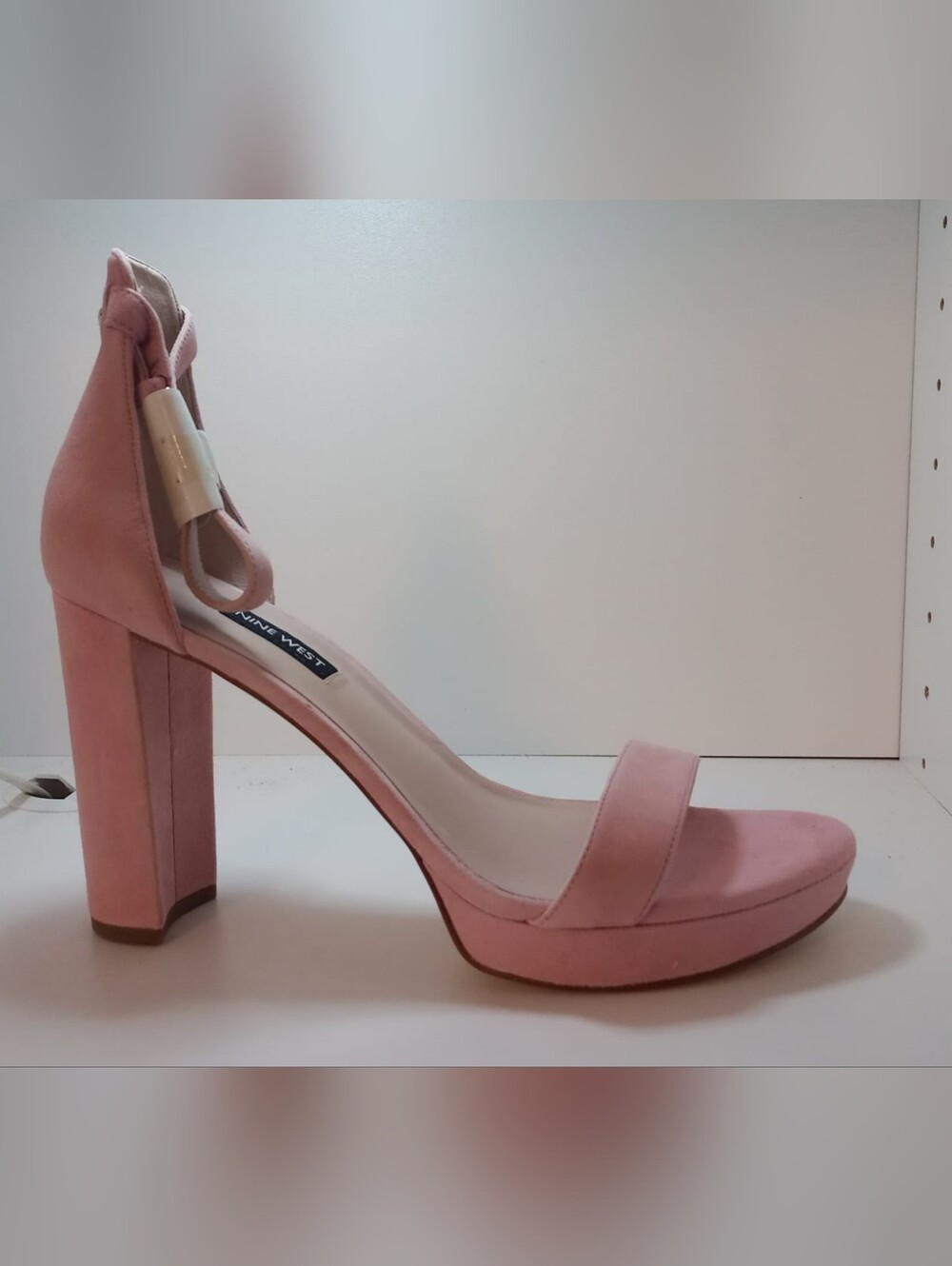 Nine West Size 11 Pink Suede Platform Block Heels